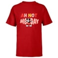 thumbnail image 1 of Disney Mickey Mouse Ah Not Monday - Short Sleeve T-Shirt for Kids - Customized-Red, 1 of 5