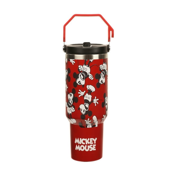 Disney Mickey Mouse All-Over Character Print Red 40 Oz Stainless Steel Water Bottle