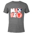 thumbnail image 1 of Disney Mickey Mouse All Smiles - Short Sleeve Blended T-Shirt for Adults - Customized-Dark Heather, 1 of 5