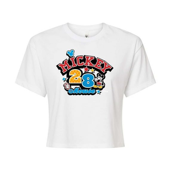 Disney - Mickey Mouse - All Star on Mickey's Team - Juniors Cropped Cotton Blend T-Shirt