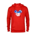 thumbnail image 1 of Disney Mickey Mouse American Flag Tie Dye - Pullover Hoodie for Adults - Customized-Red, 1 of 5