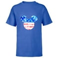 thumbnail image 1 of Disney Mickey Mouse American Flag Tie Dye - Short Sleeve T-Shirt for Kids - Customized-Royal, 1 of 5