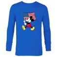thumbnail image 1 of Disney Mickey Mouse Americana Flag - Long Sleeve T-Shirt for Men - Customized-Royal, 1 of 5