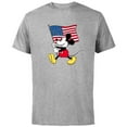 thumbnail image 1 of Disney Mickey Mouse Americana Flag - Short Sleeve Cotton T-Shirt for Adults - Customized-Athletic Heather, 1 of 5