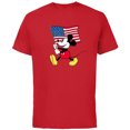 thumbnail image 1 of Disney Mickey Mouse Americana Flag - Short Sleeve Cotton T-Shirt for Adults - Customized-Red, 1 of 5
