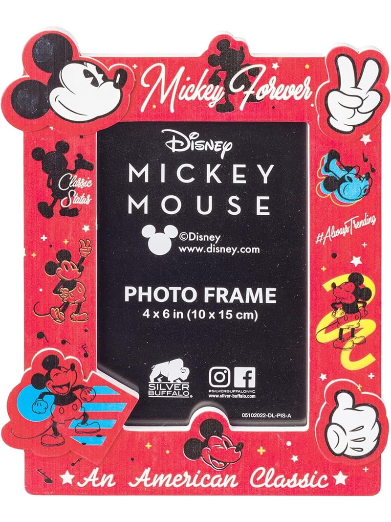 Silver Buffalo, Photo Frame, 4 x 6 Inches, Vintage Mickey Mouse