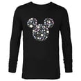 thumbnail image 1 of Disney Mickey Mouse April Birth Month Birthstone & Flowers - Long Sleeve T-Shirt for Men - Customized-Black, 1 of 5