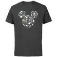 thumbnail image 1 of Disney Mickey Mouse April Birth Month Birthstone & Flowers - Short Sleeve Cotton T-Shirt for Adults - Customized-Charcoal, 1 of 5