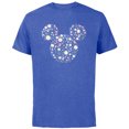 thumbnail image 1 of Disney Mickey Mouse April Birth Month Birthstone & Flowers - Short Sleeve Cotton T-Shirt for Adults - Customized-Royal Heather, 1 of 5