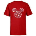 thumbnail image 1 of Disney Mickey Mouse April Birth Month Birthstone & Flowers - Short Sleeve T-Shirt for Kids - Customized-Red, 1 of 5