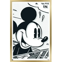 Disney Mickey Mouse - Art Deco Wall Poster, 14.725" x 22.375" Framed