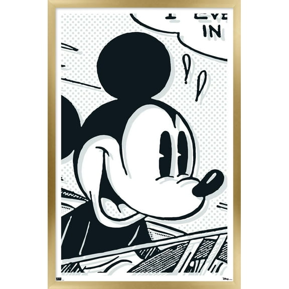 Disney Mickey Mouse - Art Deco Wall Poster, 14.725" x 22.375" Framed