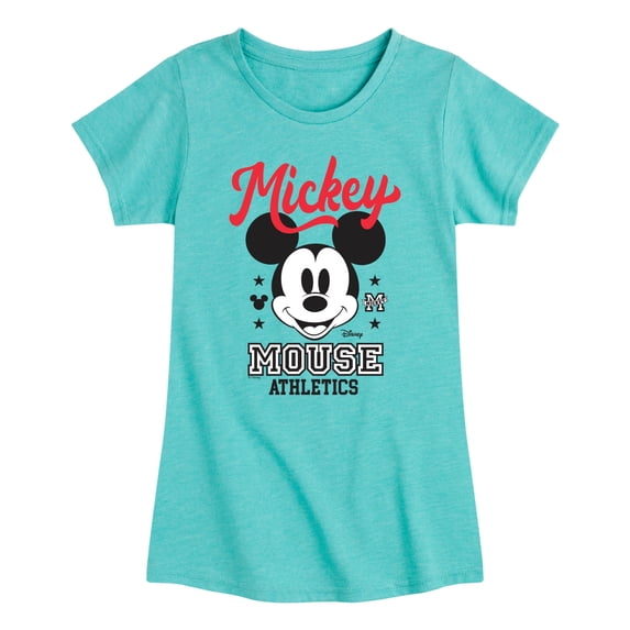Disney - Mickey Mouse Athletics - Youth Girls Fitted Short Sleeve T-Shirt