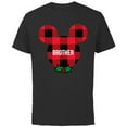 thumbnail image 1 of Disney Mickey Mouse BROTHER Holiday Family - Short Sleeve Cotton T-Shirt for Adults - Customized-Black, 1 of 5
