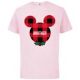 thumbnail image 1 of Disney Mickey Mouse BROTHER Holiday Family - Short Sleeve Cotton T-Shirt for Adults - Customized-Soft Pink, 1 of 5