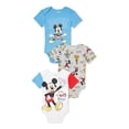 thumbnail image 1 of Disney Mickey Mouse Baby Boy Bodysuits, 3-Pack, Sizes 0/3-24 Months, 1 of 4