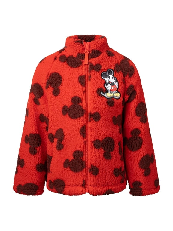 Mickey Mouse Baby Boy or Girl Fleece Zip-Up Jacket Classic Red