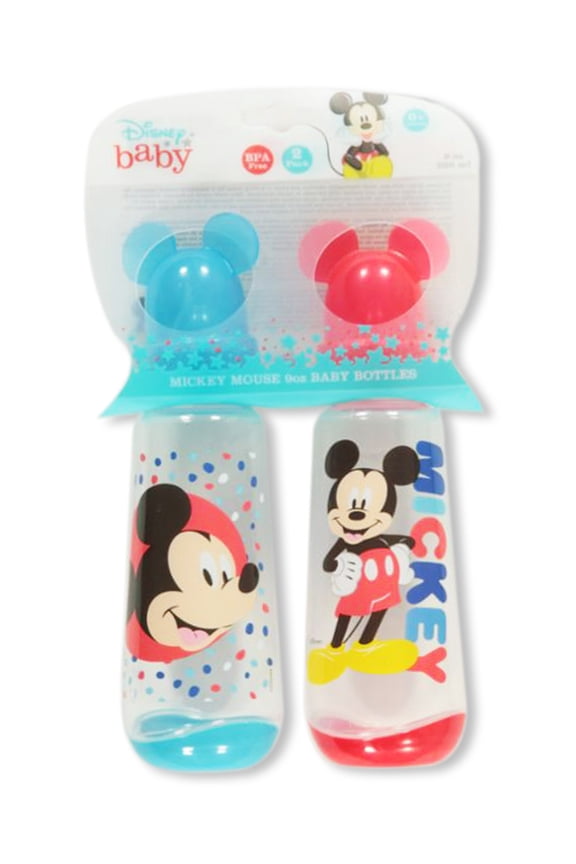 Disney Mickey Mouse Baby Boys' 2-Pack 9 Oz. Baby Bottles Color: aqua/multi Size: one size