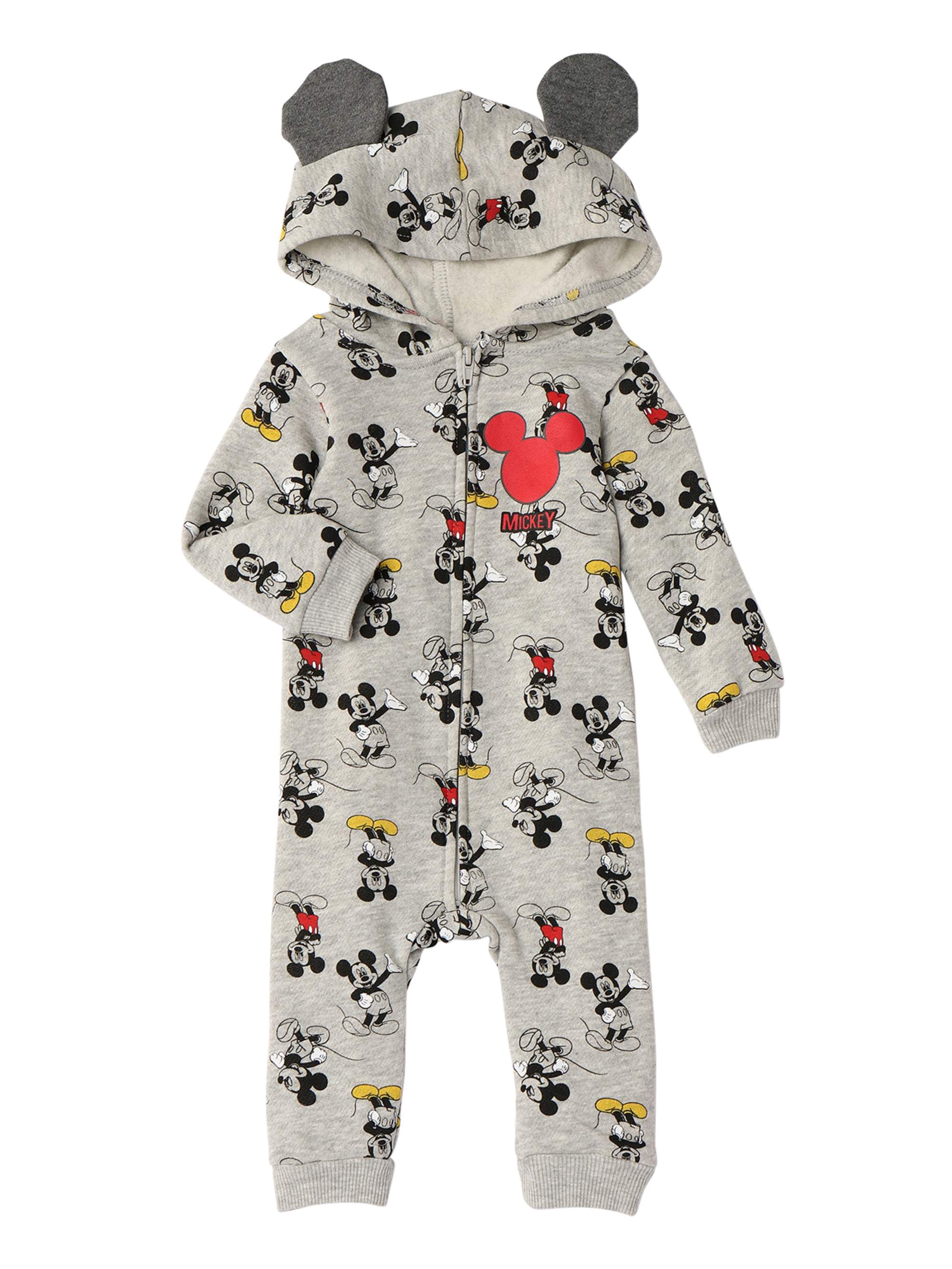 Babyhug Full Sleeves Hooded Raincoat Disney Mickey Mouse Print - Blue main image 1