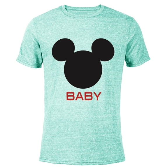 Disney Mickey Mouse Baby Family - Short Sleeve Blended T-Shirt for Adults - Customized-Ocean Blue