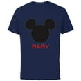 thumbnail image 1 of Disney Mickey Mouse Baby Family - Short Sleeve Cotton T-Shirt for Adults - Customized-Navy, 1 of 5