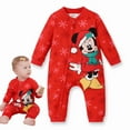 thumbnail image 1 of Disney Mickey Mouse Baby Girls Boys Onesies Christmas Jumpsuit Zip Up Outfits Gifts Newborn to Infant, 1 of 11