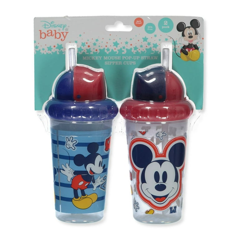 Disney Kids Sippy Cup Cartoon Cute Mickey Mouse Stitch Olaf Doll Cups Fruit  Juice Milk Cup Adult Sippy Cup Straw Cup 640ml