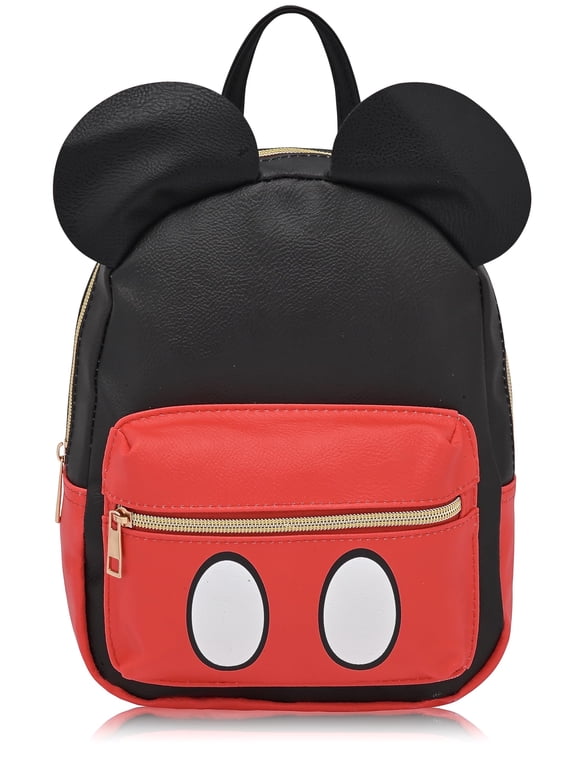 Disney Mickey Mouse Backpack for Women, Men, Unisex Cute PU Leather 10" Mini Backpack Purse