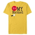 thumbnail image 1 of Disney Mickey Mouse Balloon It's My Birthday - Short Sleeve Blended T-Shirt for Adults -Customized-Yellow, 1 of 5