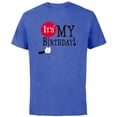 thumbnail image 1 of Disney Mickey Mouse Balloon It's My Birthday - Short Sleeve Cotton T-Shirt for Adults -Customized-Royal Heather, 1 of 5