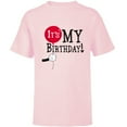 thumbnail image 1 of Disney Mickey Mouse Balloon It's My Birthday - Short Sleeve T-Shirt for Kids - Customized-Soft Pink, 1 of 5