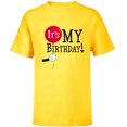 thumbnail image 1 of Disney Mickey Mouse Balloon It's My Birthday - Short Sleeve T-Shirt for Kids - Customized-Yellow, 1 of 5