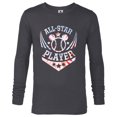 thumbnail image 1 of Disney Mickey Mouse Baseball All-Star Player Sports Tie-Dye - Long Sleeve T-Shirt for Men - Customized-Charcoal Heather, 1 of 5