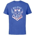 thumbnail image 1 of Disney Mickey Mouse Baseball All-Star Player Sports Tie-Dye - Short Sleeve Cotton T-Shirt for Adults - Customized-Royal Heather, 1 of 5