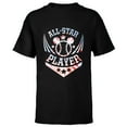 thumbnail image 1 of Disney Mickey Mouse Baseball All-Star Player Sports Tie-Dye - Short Sleeve T-Shirt for Kids - Customized-Black, 1 of 5