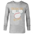 thumbnail image 1 of Disney Mickey Mouse Baseball Team 28 Sports Distressed - Long Sleeve T-Shirt for Men - Customized-Athletic Heather, 1 of 5