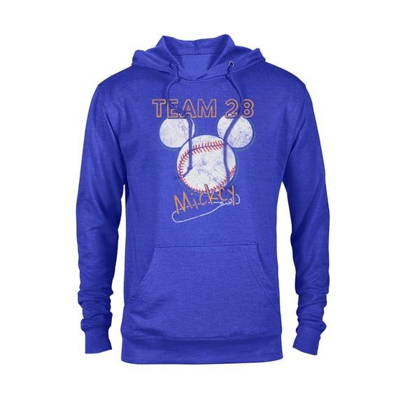 Disney Mickey Mouse Baseball Team 28 Sports Distressed - Pullover Hoodie for Adults - Customized-Royal