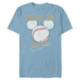 thumbnail image 1 of Disney Mickey Mouse Baseball Team 28 Sports Distressed - Short Sleeve Blended T-Shirt for Adults - Customized-Ocean Blue, 1 of 5