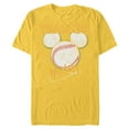 thumbnail image 1 of Disney Mickey Mouse Baseball Team 28 Sports Distressed - Short Sleeve Blended T-Shirt for Adults - Customized-Yellow, 1 of 5