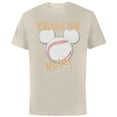 thumbnail image 1 of Disney Mickey Mouse Baseball Team 28 Sports Distressed - Short Sleeve Cotton T-Shirt for Adults - Customized-Natural, 1 of 5