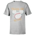 thumbnail image 1 of Disney Mickey Mouse Baseball Team 28 Sports Distressed - Short Sleeve T-Shirt for Kids - Customized-Athletic Heather, 1 of 5