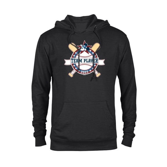Disney Mickey Mouse Baseball Team Player Sports 2023 - Pullover Hoodie for Adults - Customized-Black