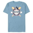 thumbnail image 1 of Disney Mickey Mouse Baseball Team Player Sports 2023 - Short Sleeve Blended T-Shirt for Adults - Customized-Ocean Blue, 1 of 5