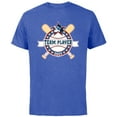 thumbnail image 1 of Disney Mickey Mouse Baseball Team Player Sports 2023 - Short Sleeve Cotton T-Shirt for Adults - Customized-Royal Heather, 1 of 5
