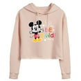 thumbnail image 1 of Disney - Mickey Mouse - Be Kind - Juniors Cropped Pullover Hoodie, 1 of 5