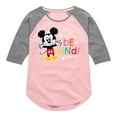 thumbnail image 1 of Disney - Mickey Mouse - Be Kind - Toddler & Youth Girls Raglan Graphic T-Shirt, 1 of 4