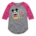 thumbnail image 1 of Disney - Mickey Mouse - Be Kind - Toddler & Youth Girls Raglan Graphic T-Shirt, 1 of 4
