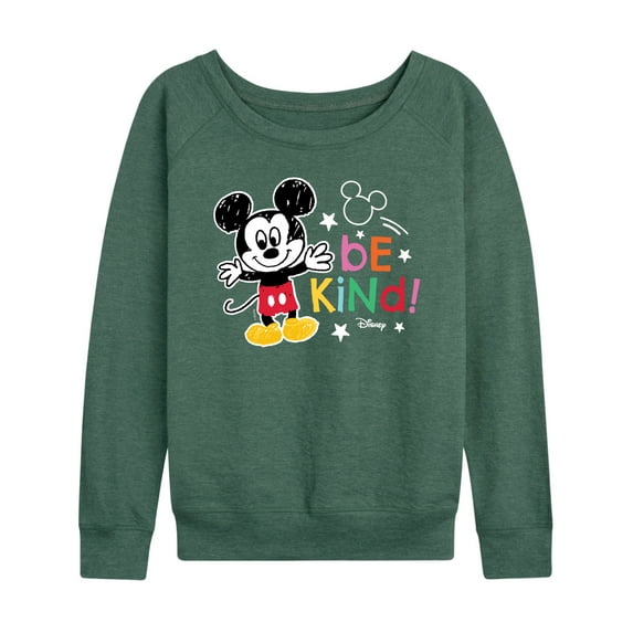 Disney - Mickey Mouse - Be Kind - Women's Lightweight French Terry Long Sleeve Shirt