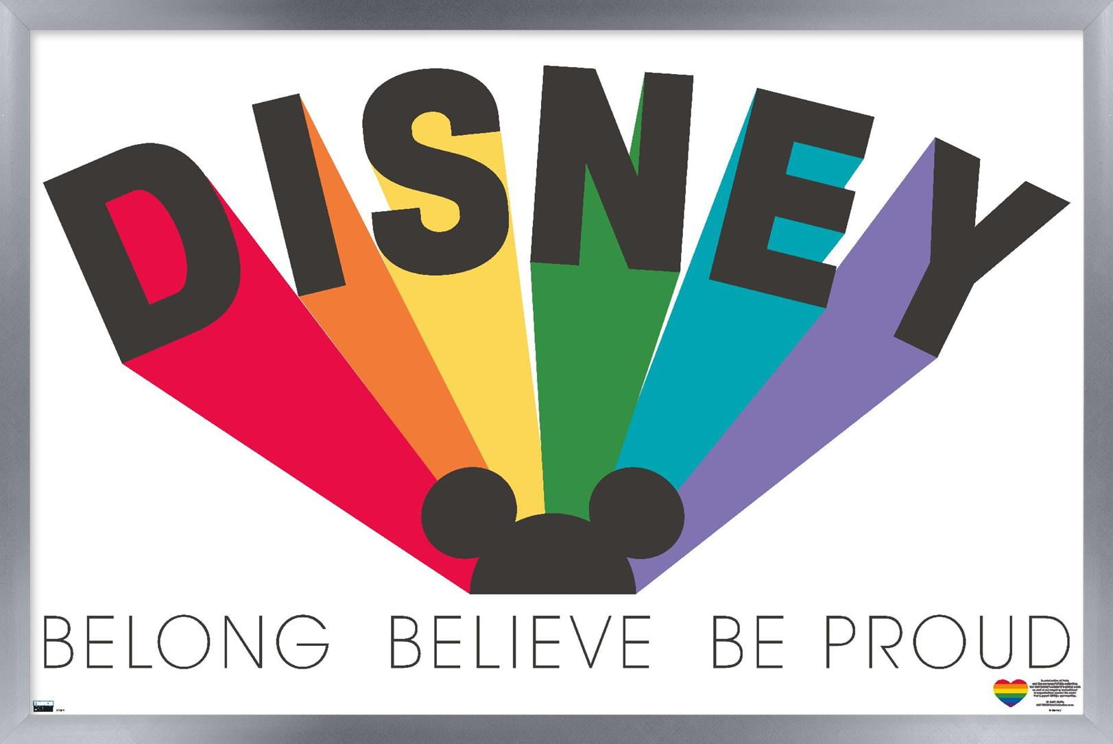 Disney Mickey Mouse - Be Proud Wall Poster, 14.725" x 22.375" Framed
