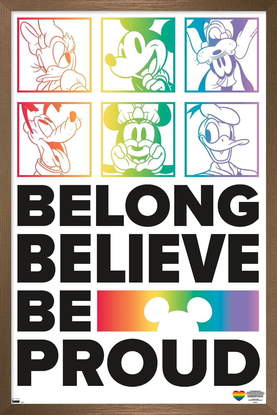 Disney Mickey Mouse - Belong Wall Poster, 22.375" x 34" Framed
